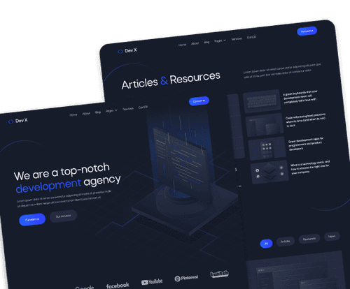 Agency Website Development for Dev X