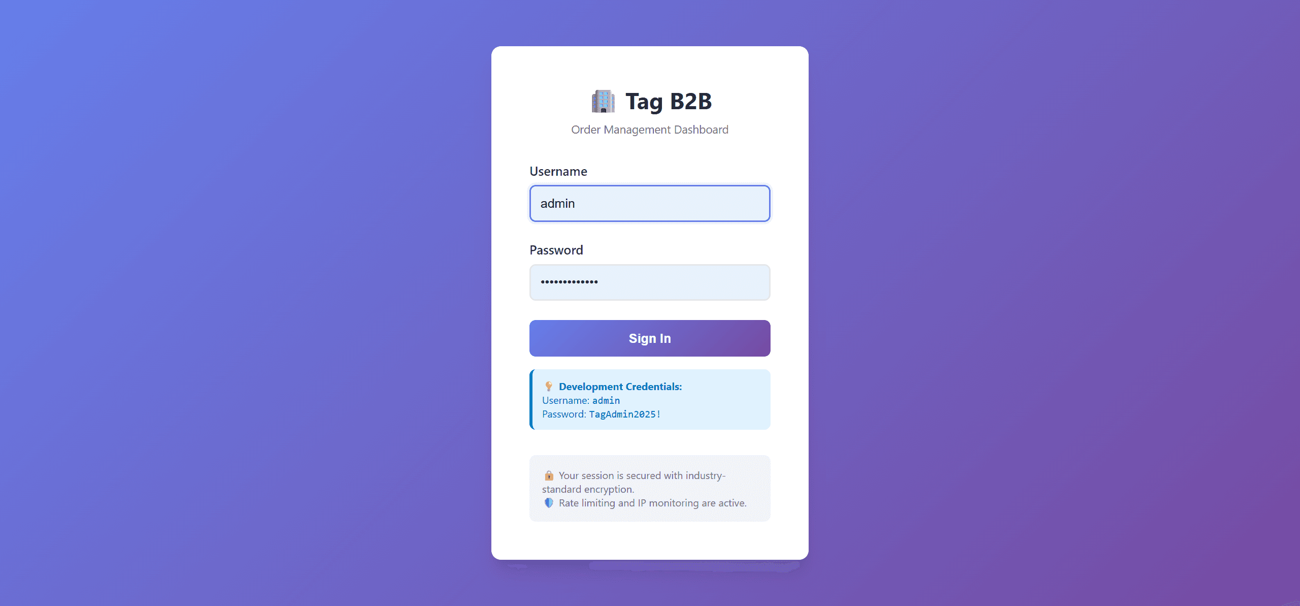 Login Screen